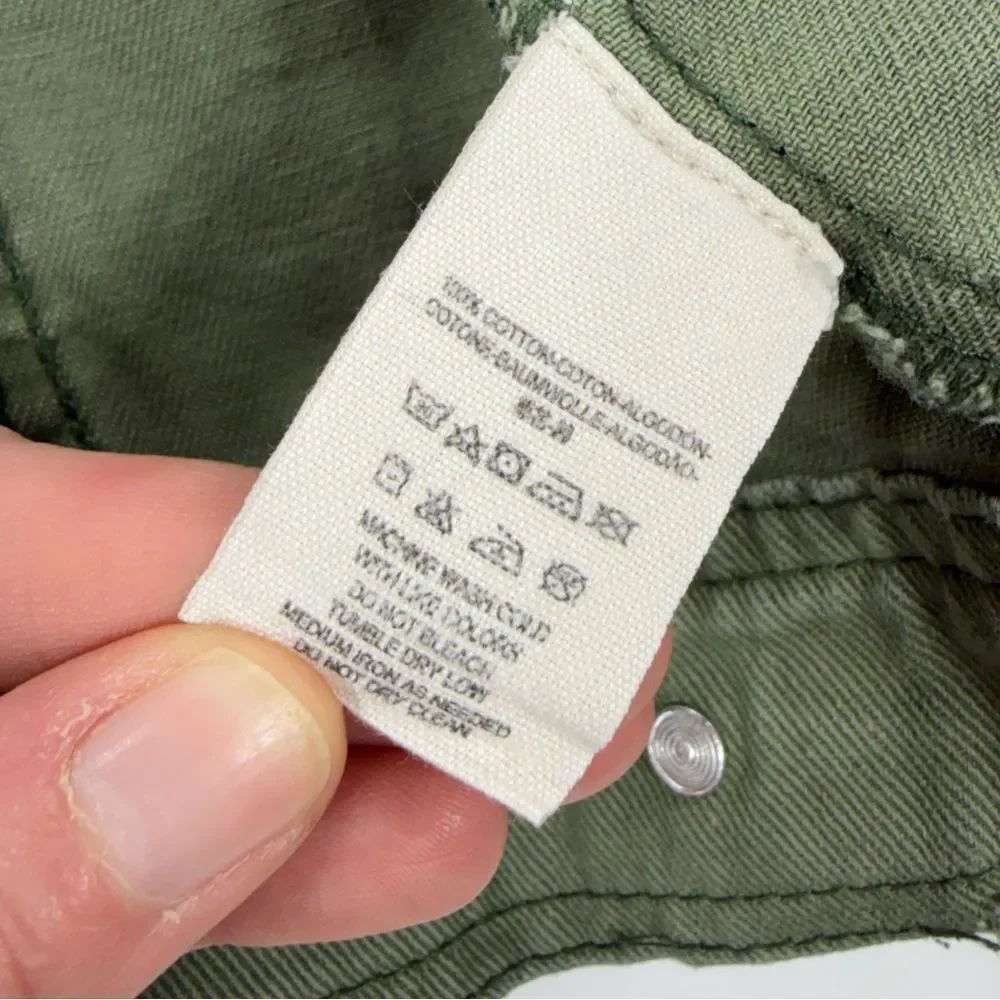 Free People army green distressed jacket S